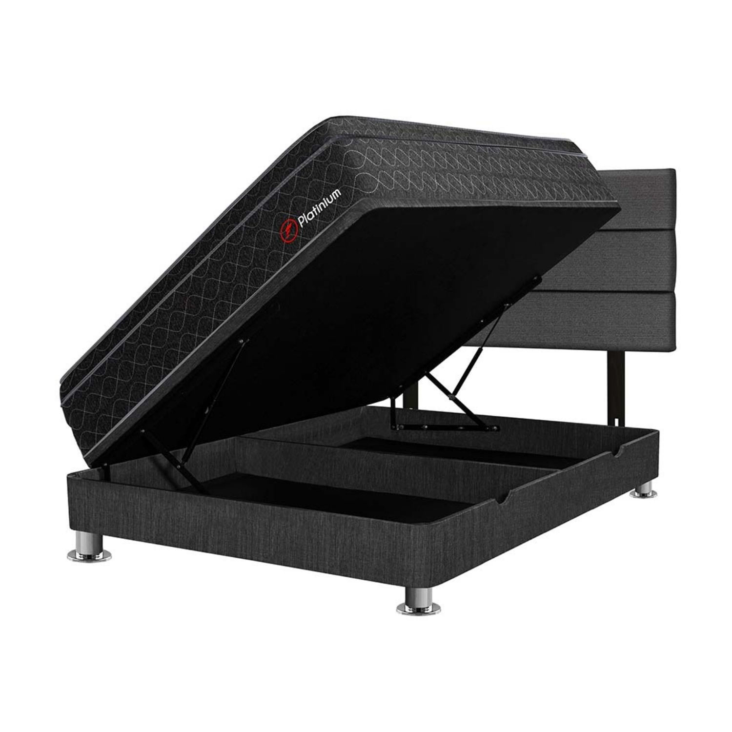 Dormitorio Boxet Gris Platinium 2 plazas Forli