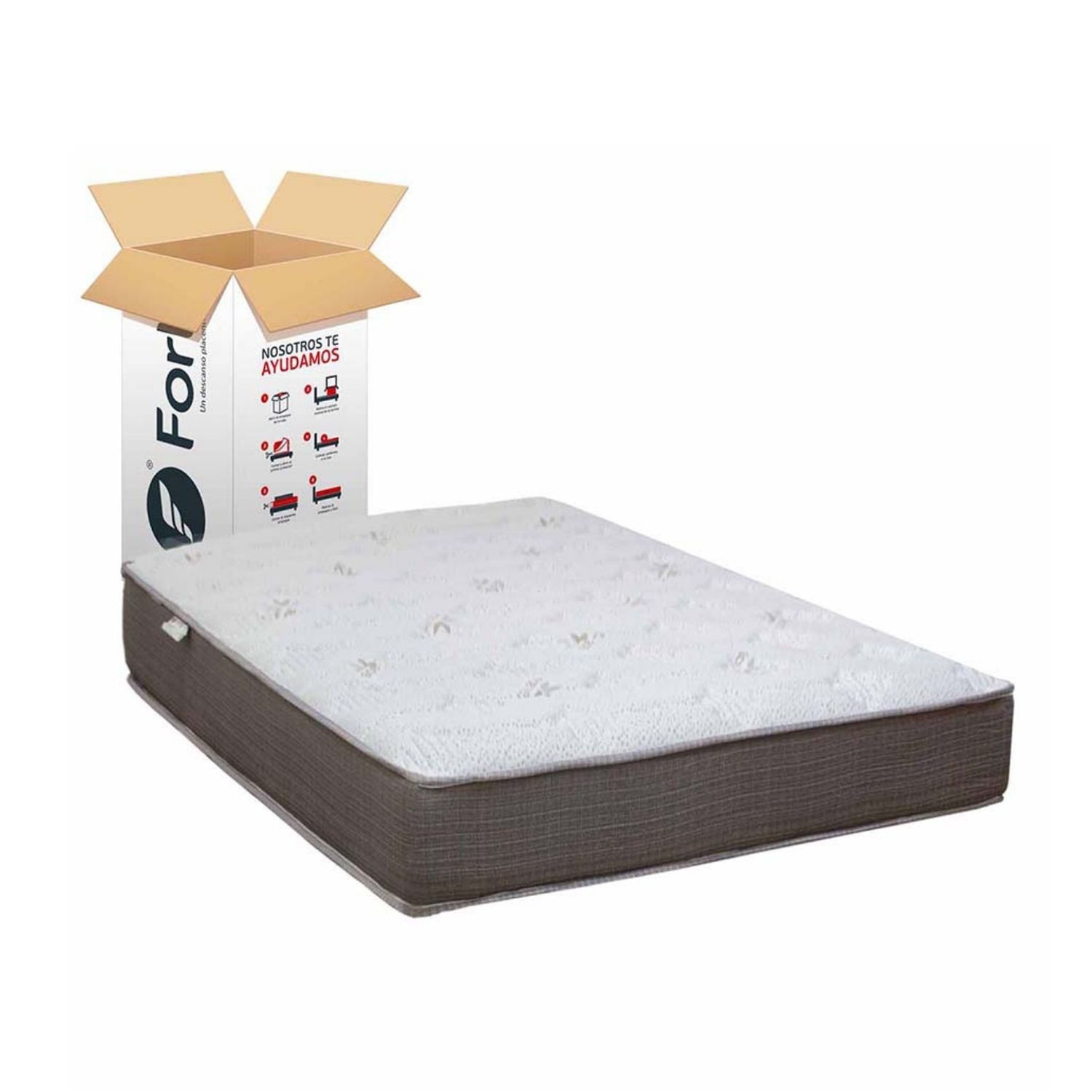 Colchón Matress In Box Memory Foam 1.5 plazas Forli