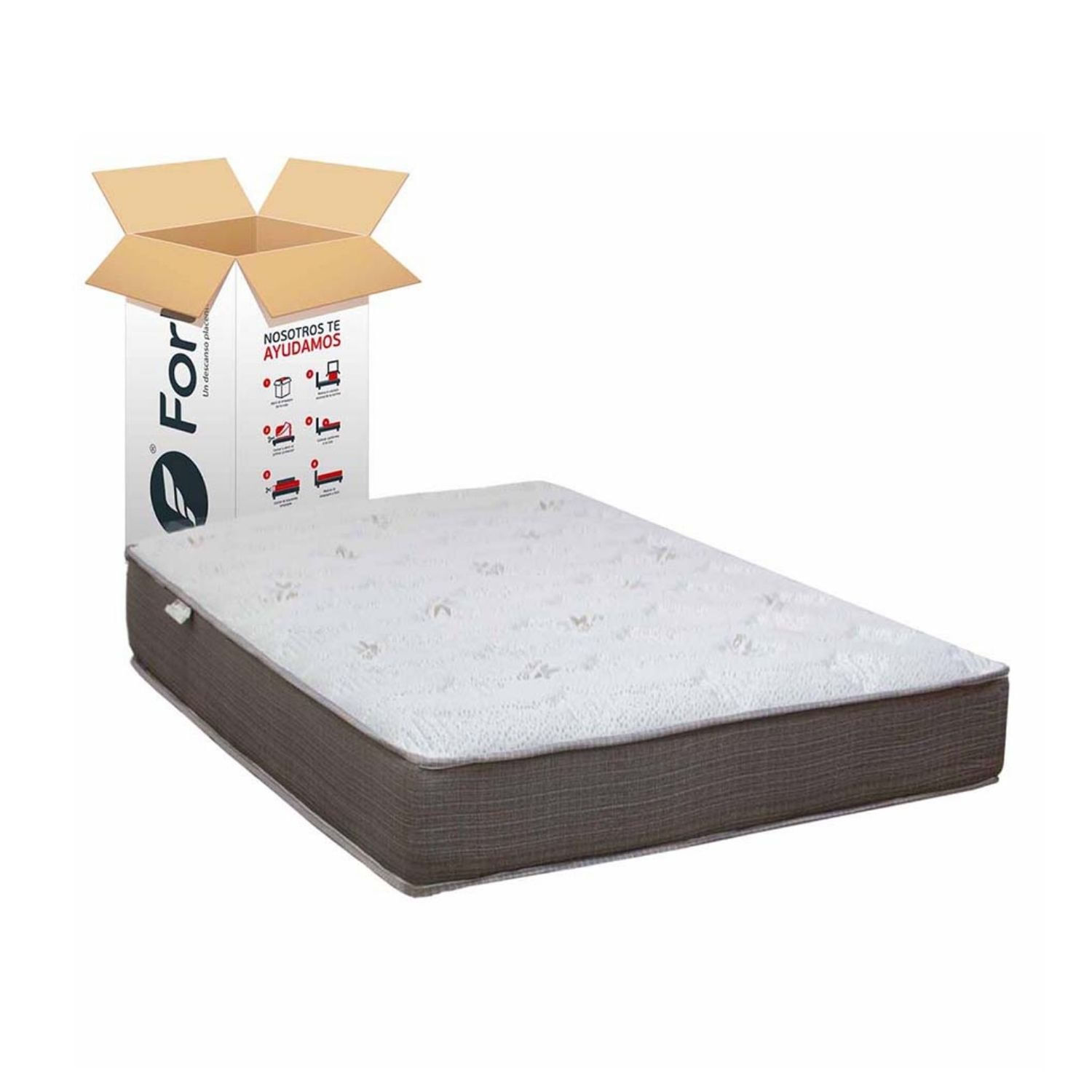 Colchón Matress In Box Memory Foam 2 plazas Forli