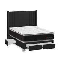 Dormitorio 4 cajones Gris Golden 2 plazas Forli