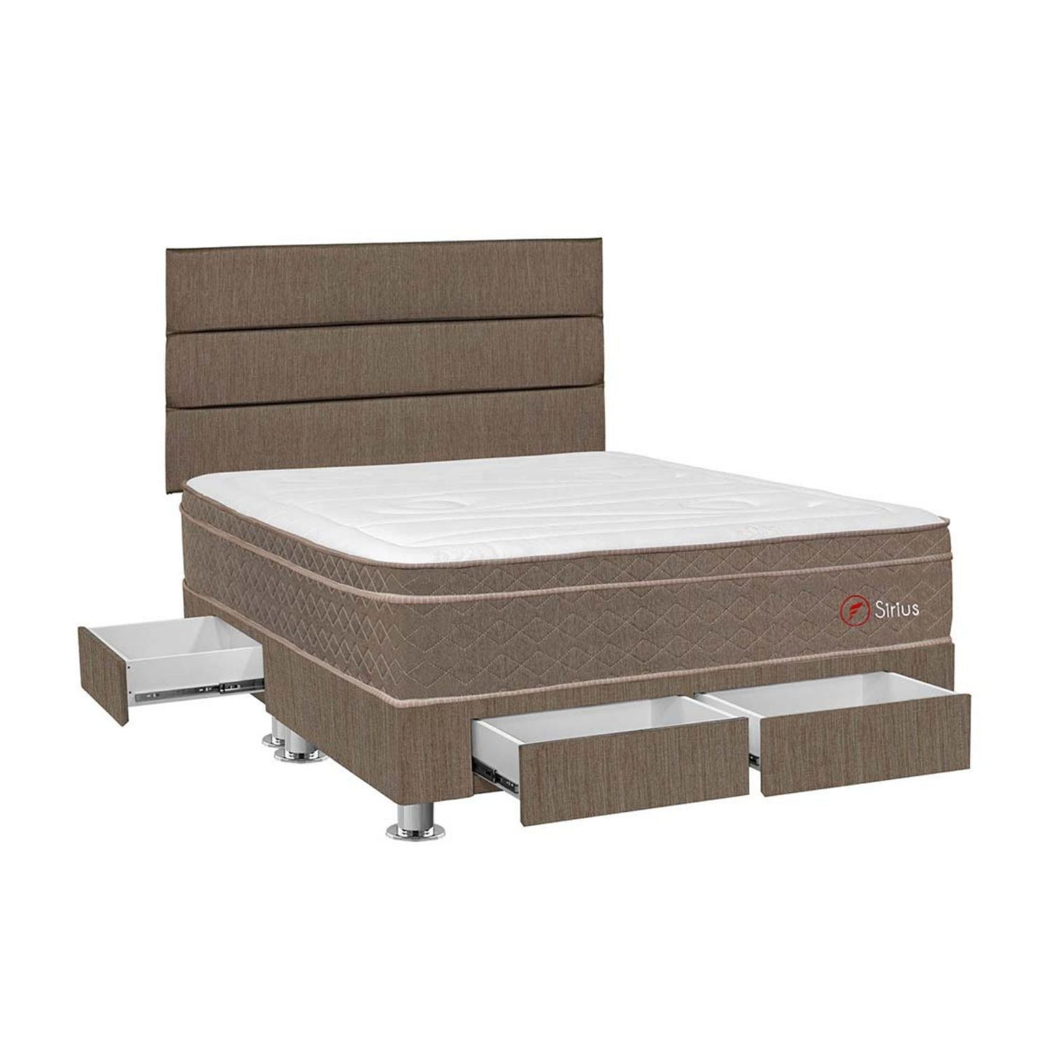 Dormitorio 4 cajones Marrón Sirius King Forli