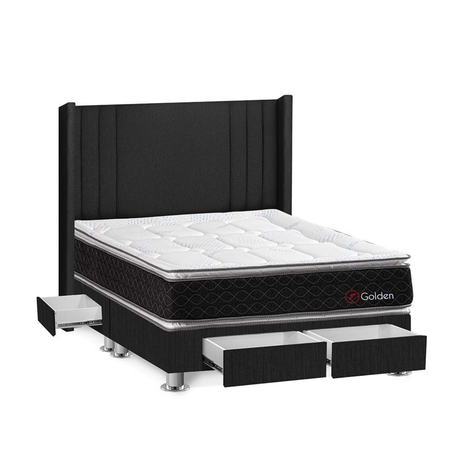 Dormitorio 4 cajones Gris Golden King Forli