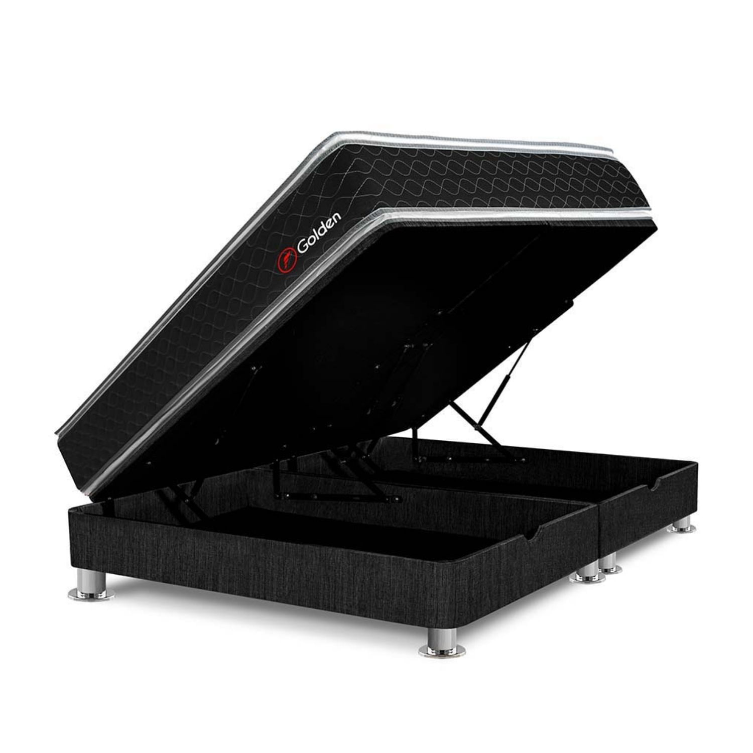 Cama Boxet Gris Golden Queen Forli