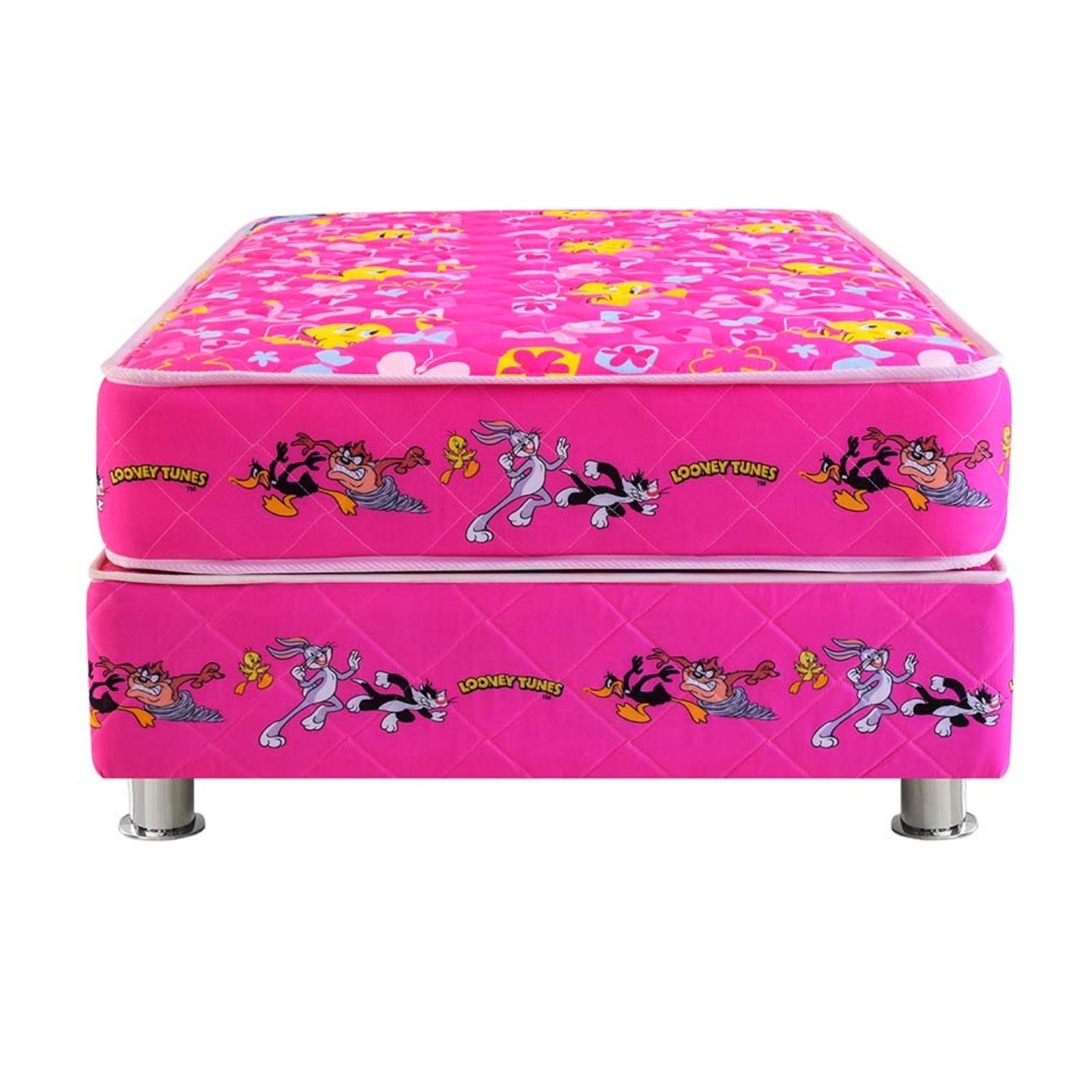 Cama Americana Looney Tunes Rosado 1.5 plazas Forli