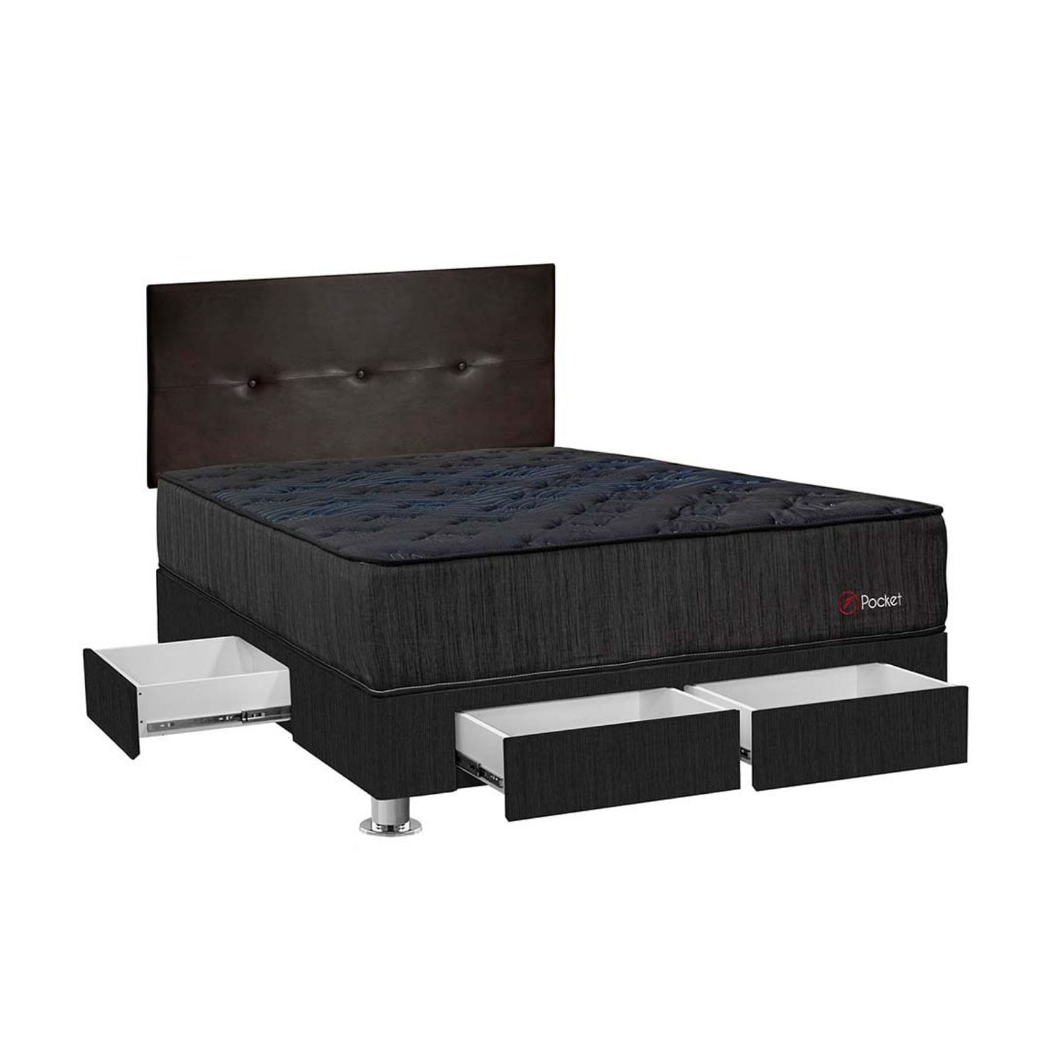 Dormitorio Pocket con 4 cajones 2 plazas + Cabecera Alicia Forli