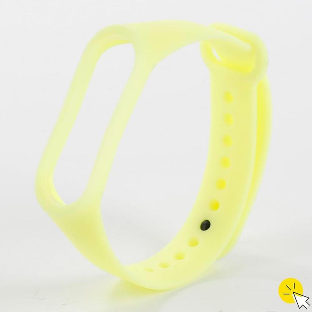 Correa reactiva de silicona para Xiaomi Mi Band 5 y 6 - AMARILLO