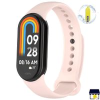 Correa de silicona para Mi Band 8 / 9 / 10 + Mica - Rosa