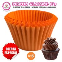 Pirotin a la Grasa Horneable Naranja Número 5 para Repostería 1000 unidades