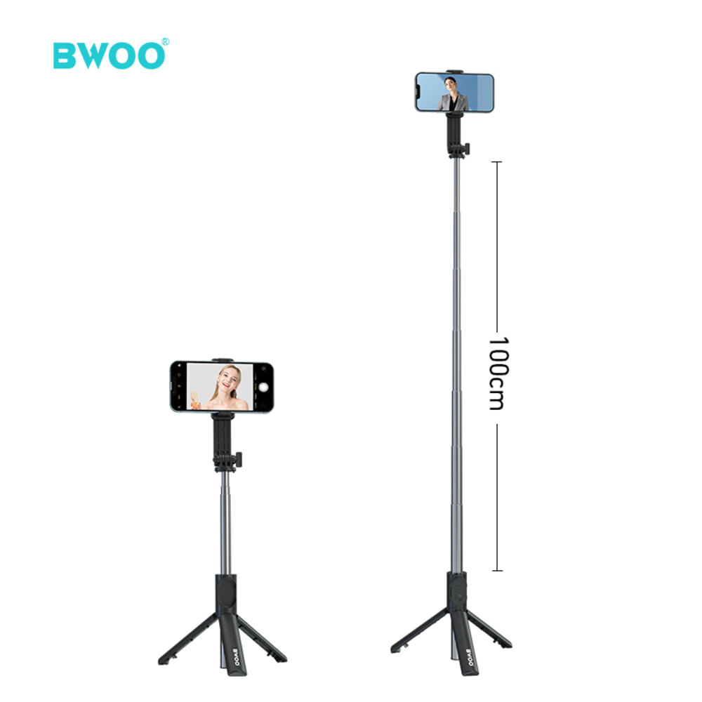PALO PARA SELFIE TRIPODE BT V5.2 AJUSTE 360 BO-ZP13 BWOO