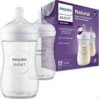 Biberón Avent Natural 3.0 Anticólico Anti-goteo 260 ml 2 Unidades