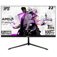 Monitor plano TEROS TE-2128S 21.5 FHD IPS 100Hz 1ms HDMI VGA negro