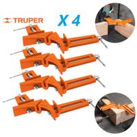 Prensa Esquinera Carpintero Pack 4 unidades Truper 17690