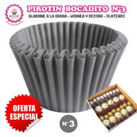 Pirotin Bocadito a la Grasa Horneable Plateado Número 3 - 1000 unidades
