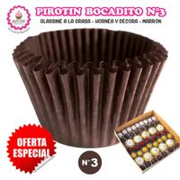 Pirotin Bocadito a la Grasa Horneable Marrón Número 3 - 1000 unidades