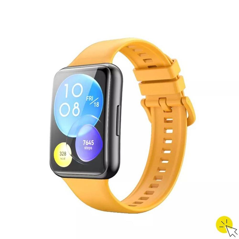 Correa de silicona para Huawei Watch Fit 2 - AMARILLO