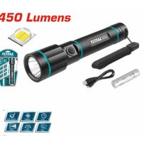Linterna de mano de aluminio 450 lm total