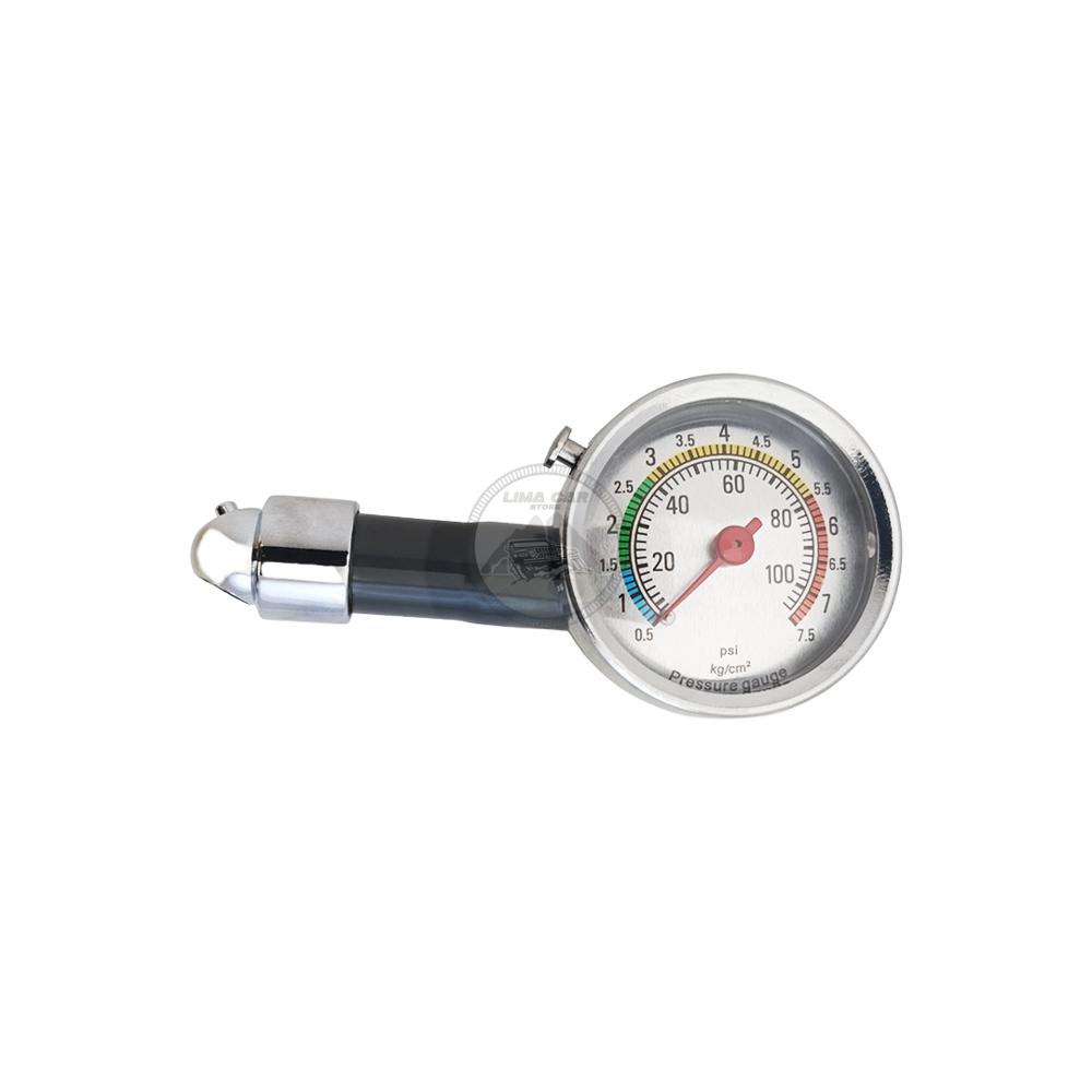 Medidor de presión análogo neumatico llanta 100 psi