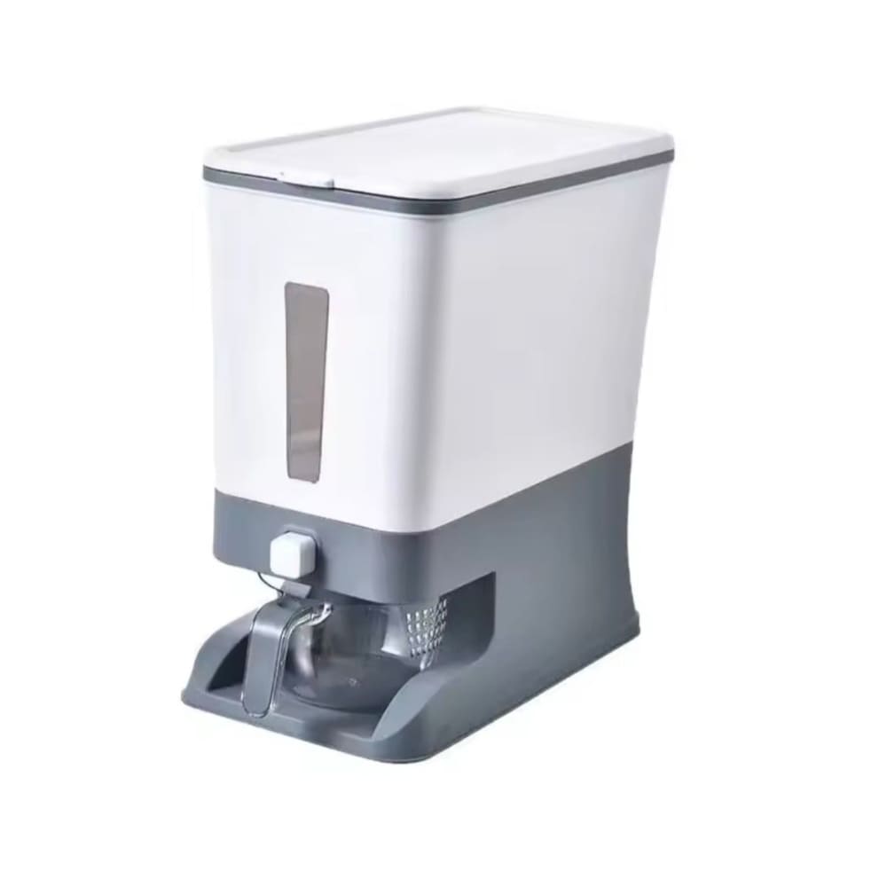Dispensador Automatico Gris De Cereales Recipiente Multiusos Almacenador