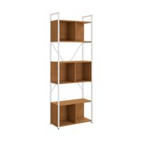 Estante London 3 Niveles 200cm Canela / Metal Blanco Orange