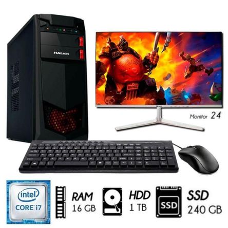 Computadora Pc Intel Core i7 32ghz Ram 16GB Disco HDD 1TB   SSD 240GB Monitor 24 Computadora Pc Intel Core i7 32ghz Ram 16GB Disco HDD 1TB   SSD 240GB Monitor 24