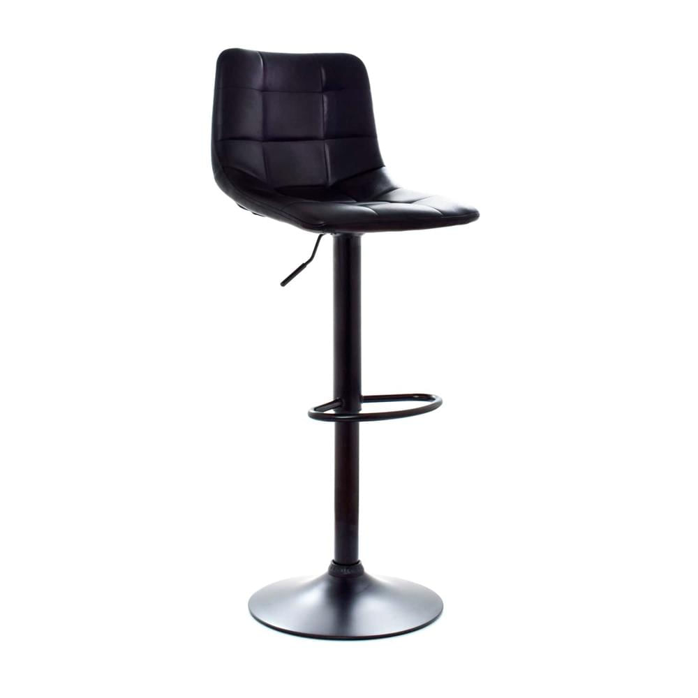 Silla Para Bar Regulable En Altura Jack Cuero Negro Ofideas