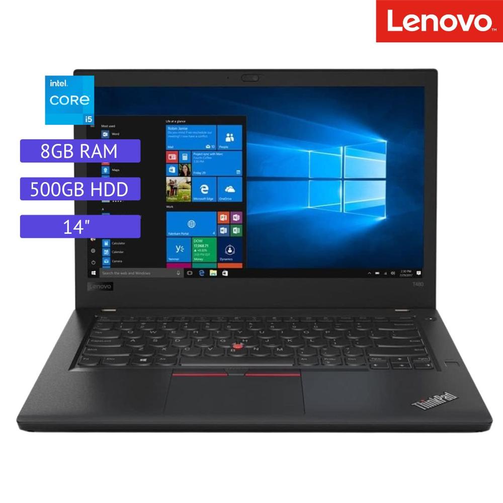 Laptop Semi Nueva Lenovo ThinkPad T480 - Core i5 8ª Gen - 8GB RAM - 500GB HDD - 14 Laptop Semi Nueva Lenovo ThinkPad T480 - Core i5 8ª Gen - 8GB RAM - 500GB HDD - 14