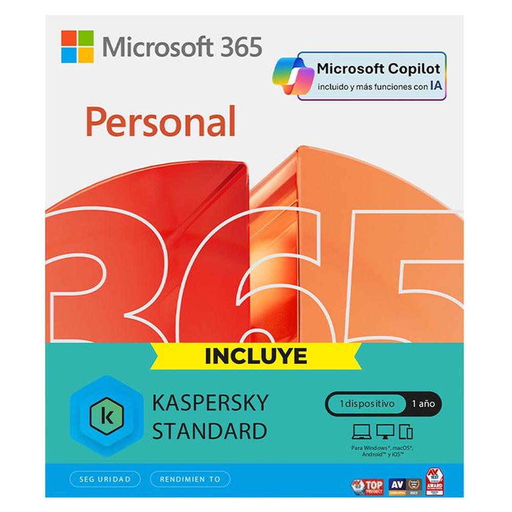 MICROSOFT 365 PERSONAL IA COPILOT CON ANTIVIRUS LICENCIA FISICA MICROSOFT 365 PERSONAL IA COPILOT CON ANTIVIRUS LICENCIA FISICA