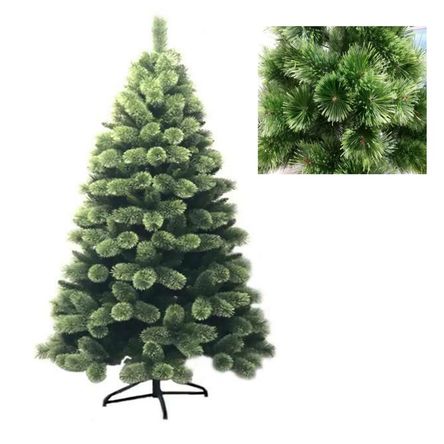 Árbol de Navidad Verde 210 cm Frondoso con Piñas y Cerezas Decorativas Árbol de Navidad Verde 210 cm Frondoso con Piñas y Cerezas Decorativas