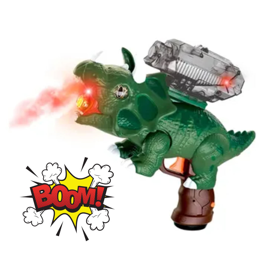 Lanzador Pistola Hidrogel Dino Verde para Niños