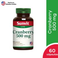 Sunvit Cranberry 500mg Cápsula