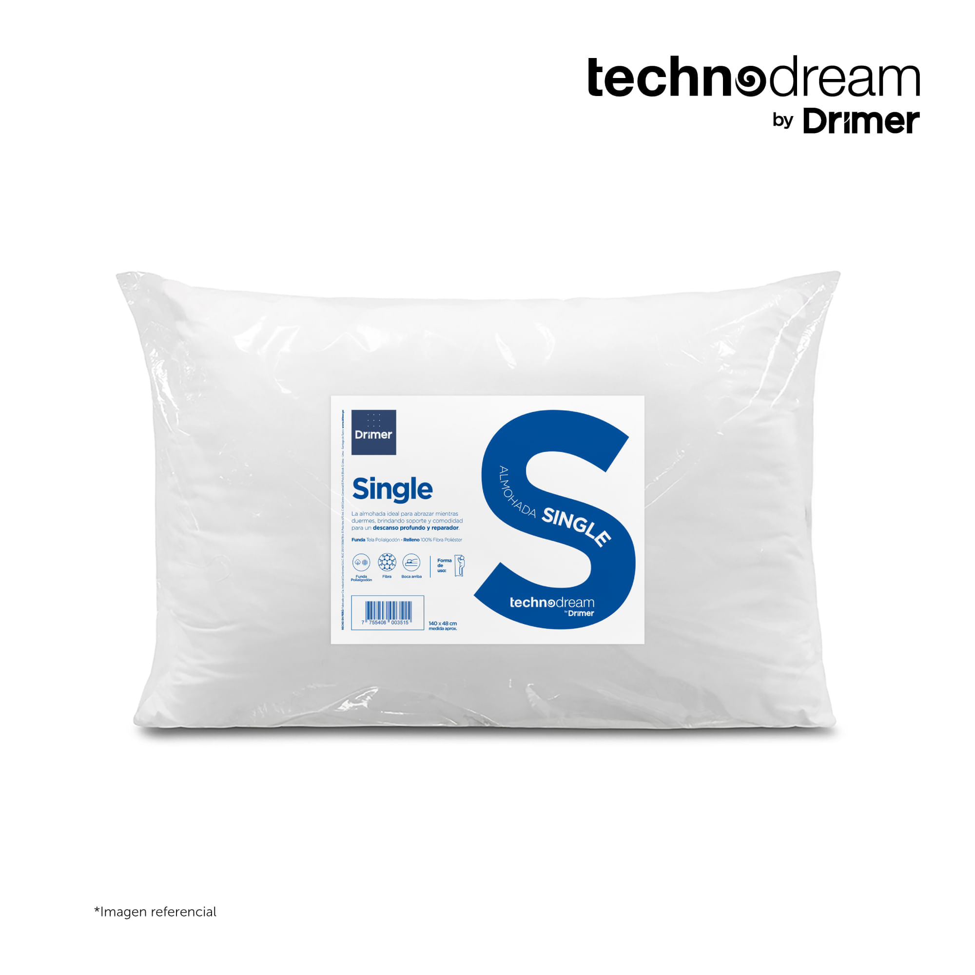 Almohada TECHNODREAM Single 140x48 cm