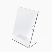 Portafolleto de Acrilico A4 forma de L - Portamenu Portapapel