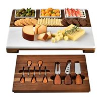 Set de Madera y Marmol Lux para Quesos  Charcutería