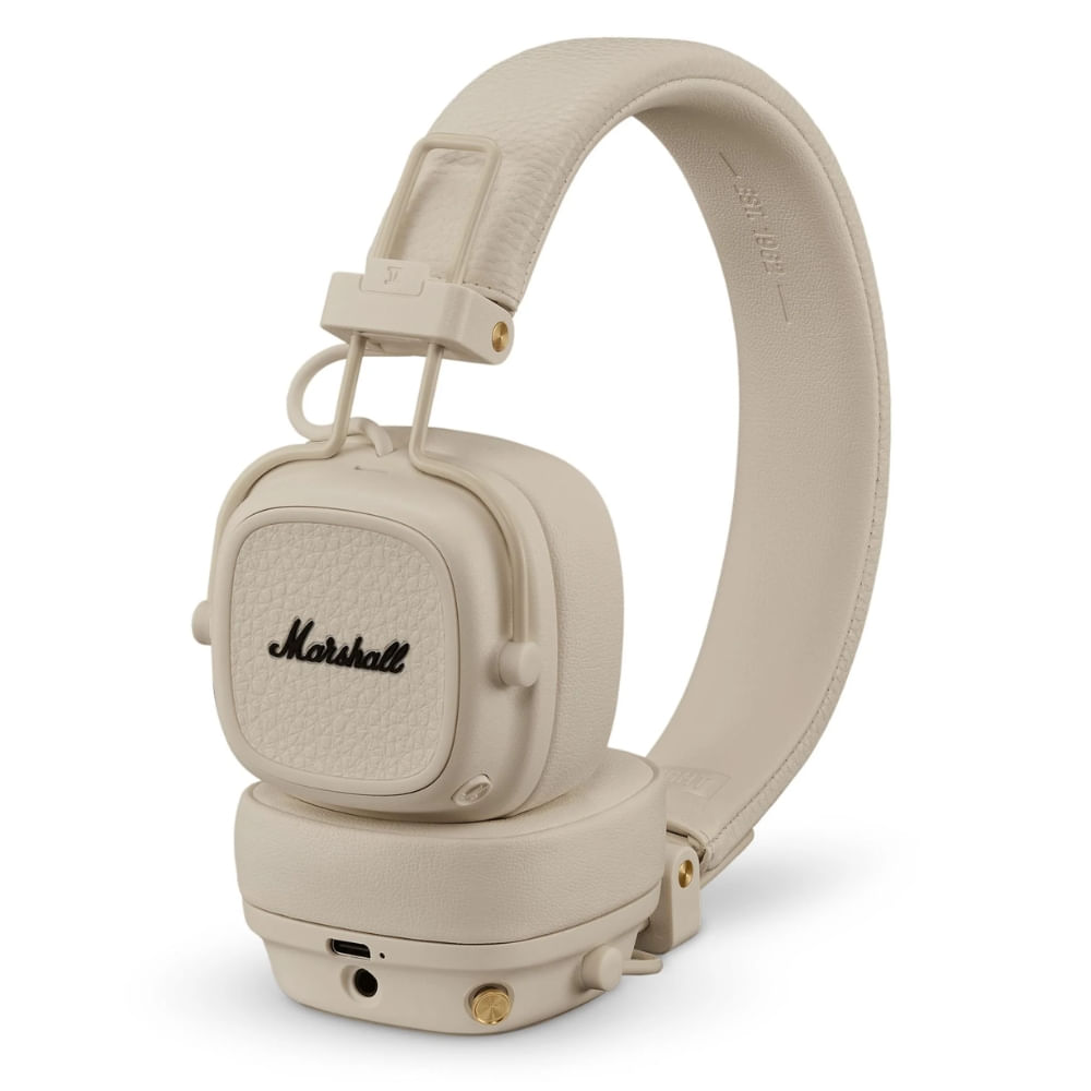 Audífonos Bluetooth Marshall Major V On-Ear Wireless 100Hrs Crema