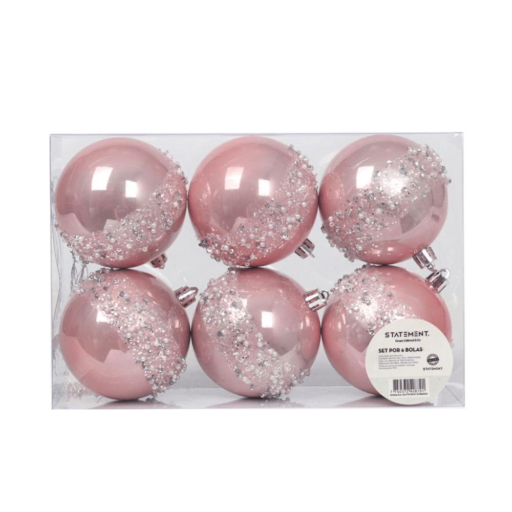 Set de Bolas Navideñas Barbie X6 unds 8cm Modelo 2