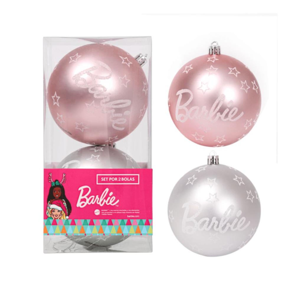 Set x2 bolas navideñas de árbol Barbie 10 cm modelo 6