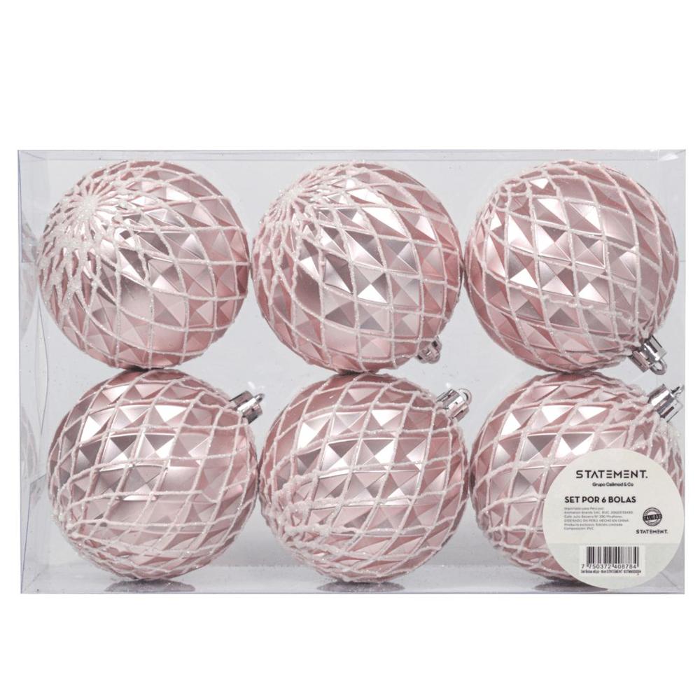 Set de Bolas Navideñas Barbie X6 unds 8cm Modelo 5