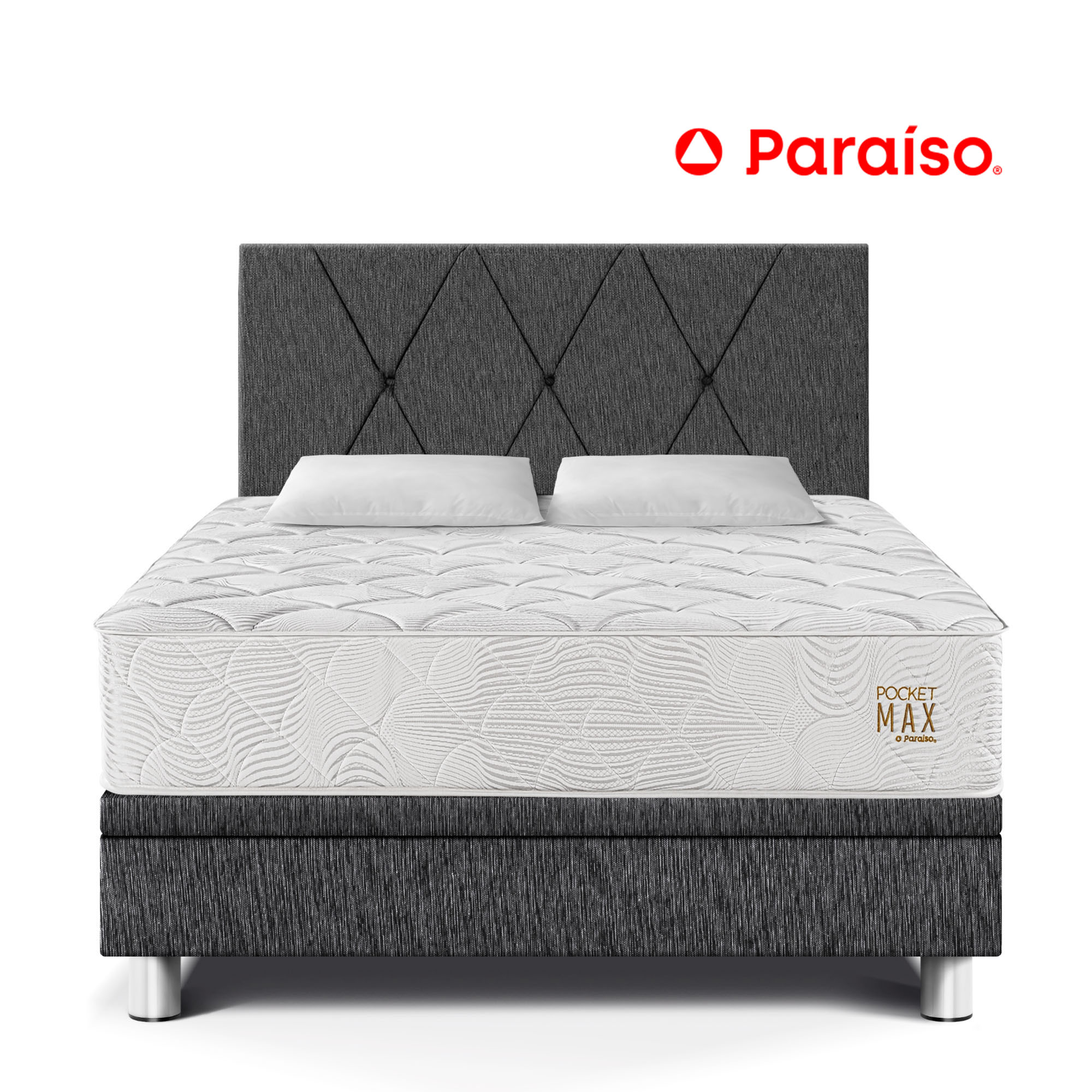 Dormitorio Boxet PARAISO Pocket Max 2 Plazas Charcoal