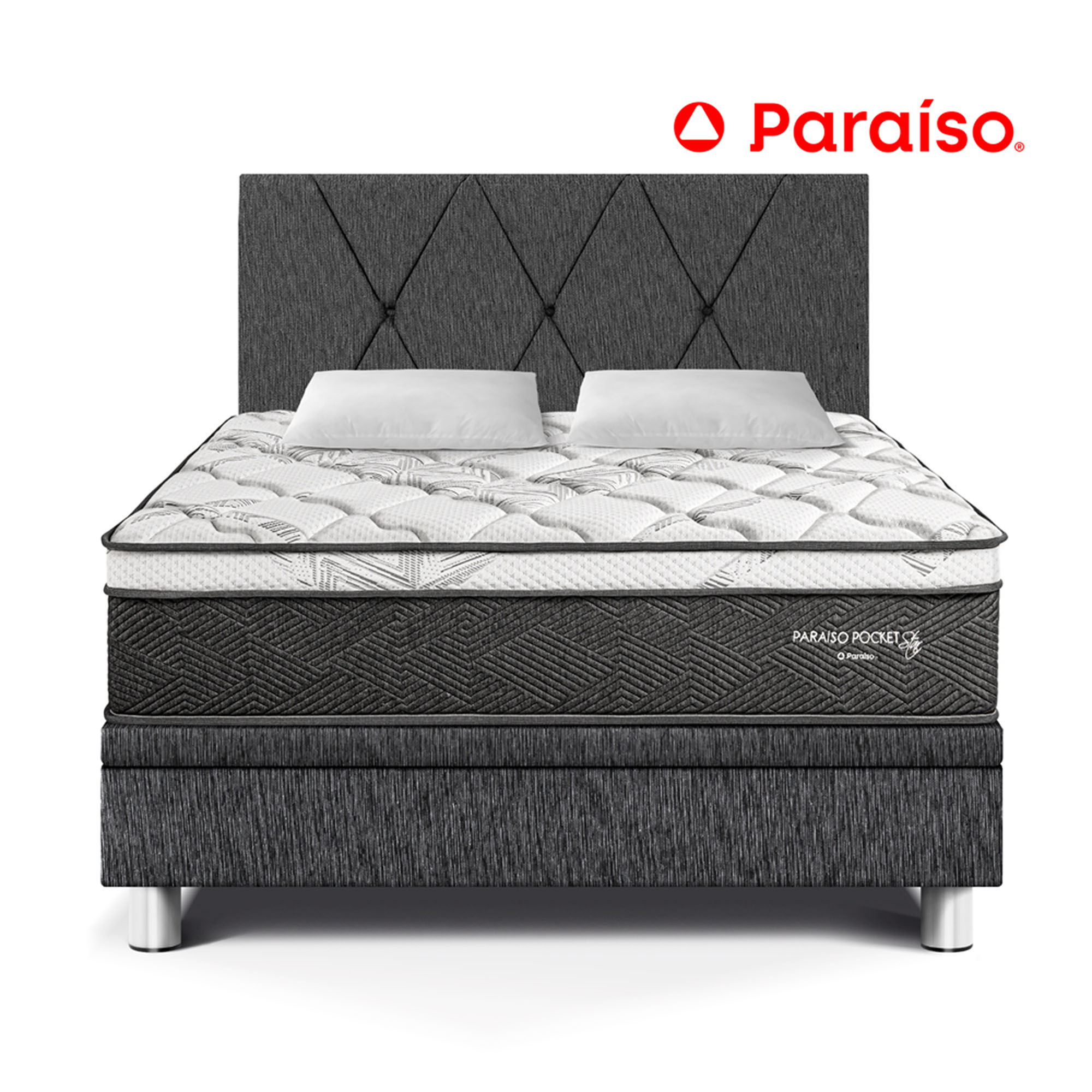 Dormitorio Boxet PARAISO Pocket Star 2 Plazas Charcoal