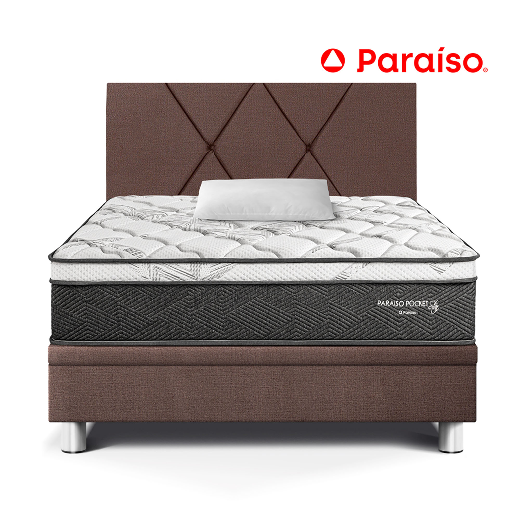 Dormitorio Boxet PARAISO Pocket Star 1.5 Plazas Choco