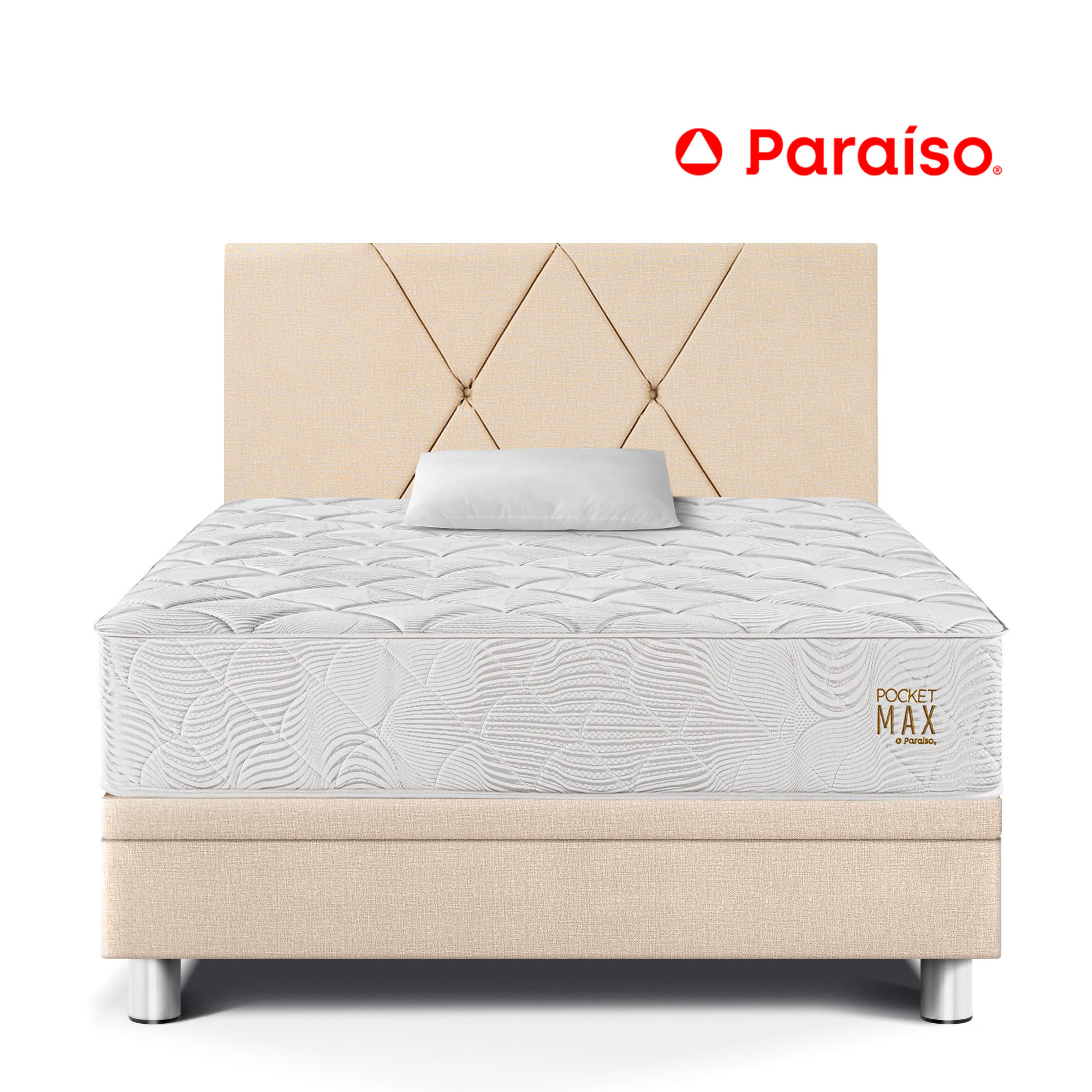 Dormitorio Boxet PARAISO Pocket Max 1.5 Plazas Champagne