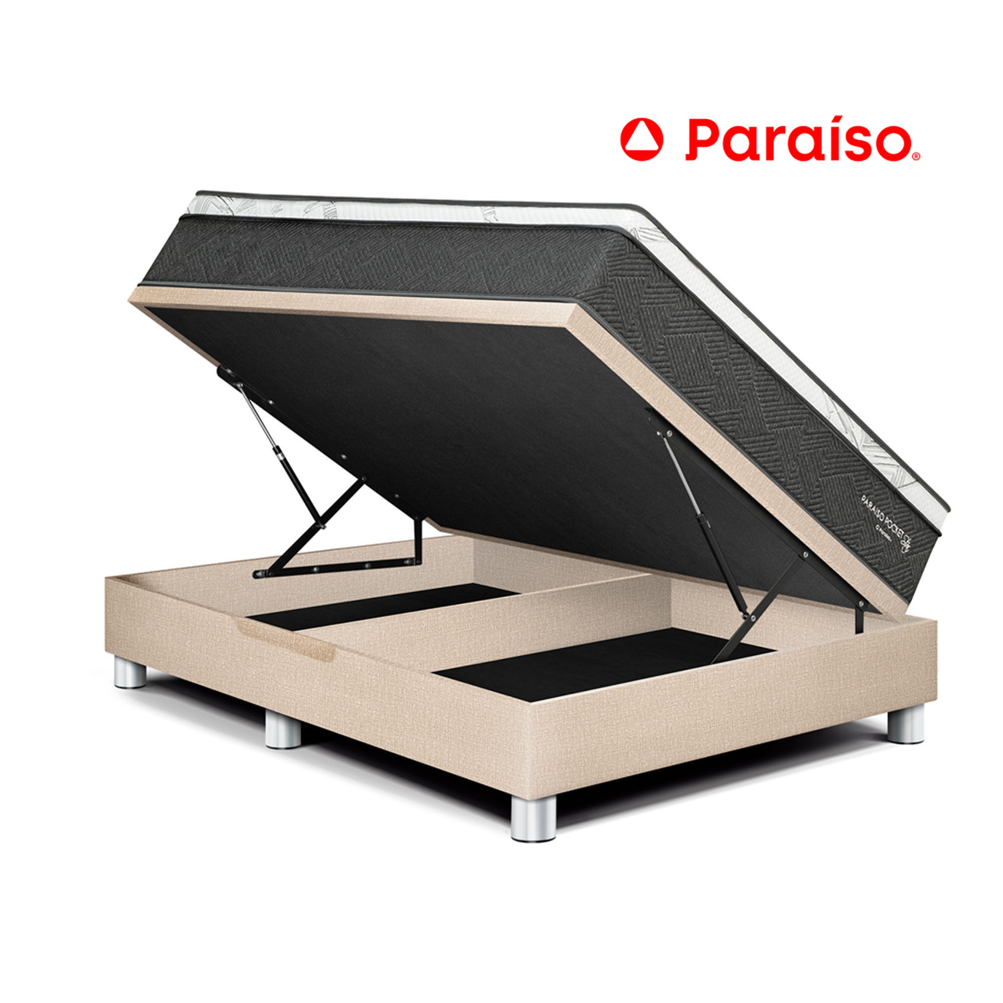 Cama Boxet PARAISO Pocket Star Queen Champagne