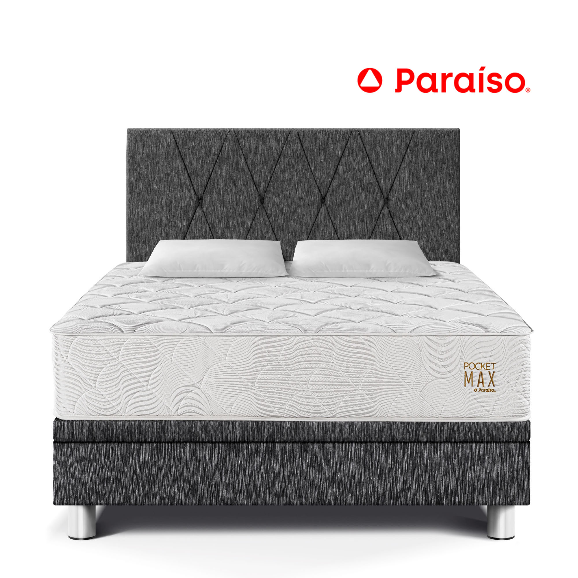 Dormitorio Boxet PARAISO Pocket Max Queen Charcoal