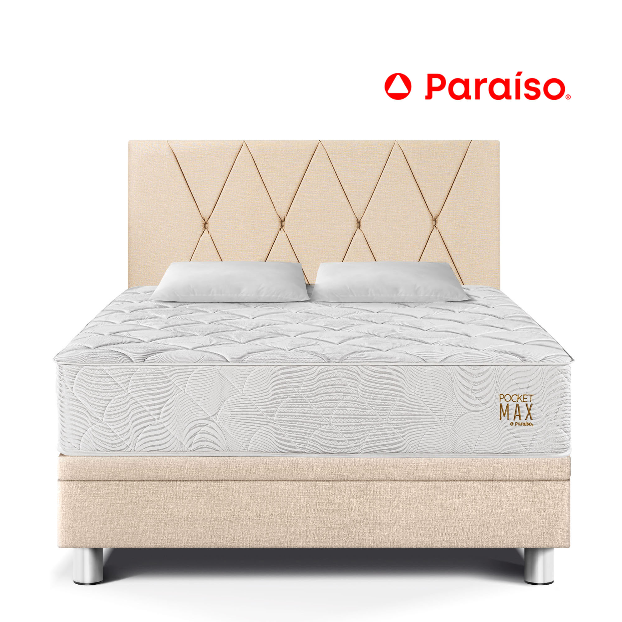 Dormitorio Boxet PARAISO Pocket Max Queen Champagne