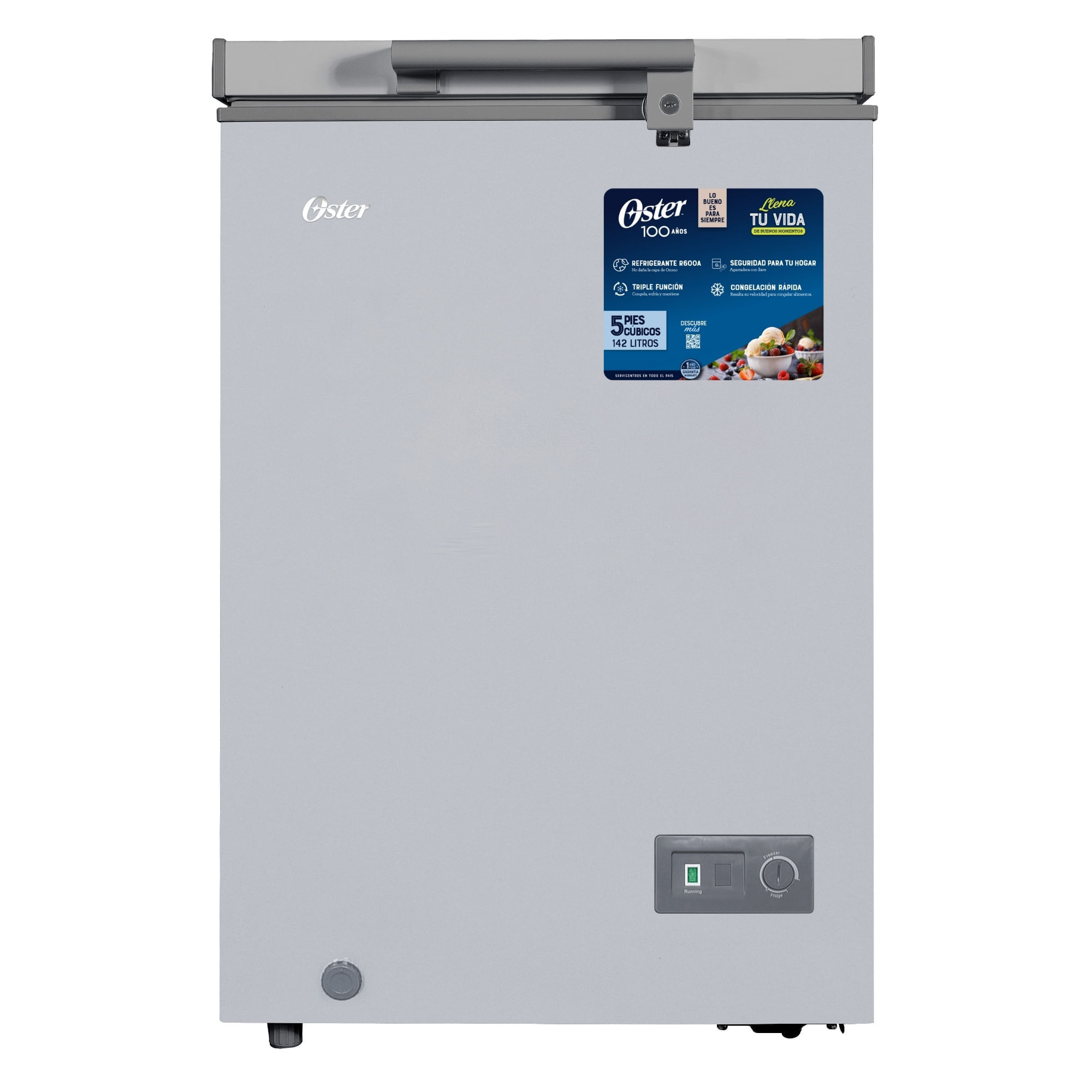 Congelador OSTER 145L OS-PCF5001S Gris