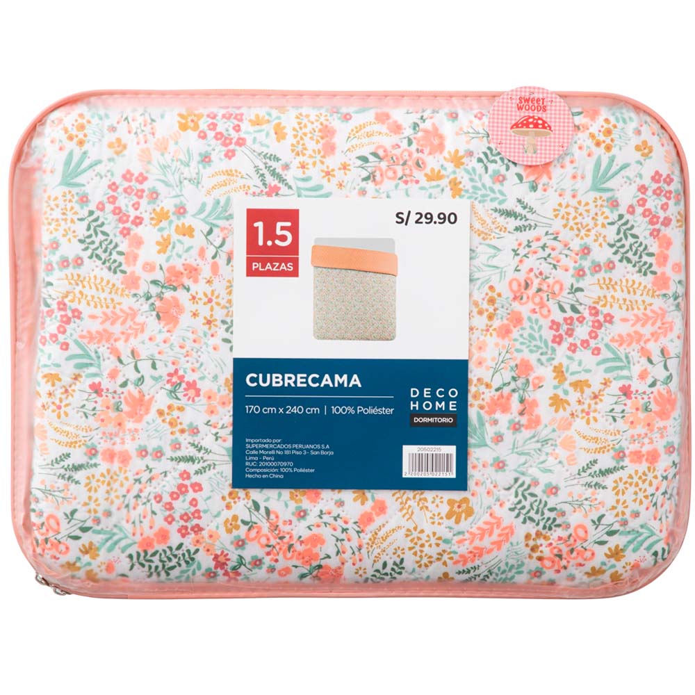 Cubrecama DECO HOME Sweet Woods 1.5P