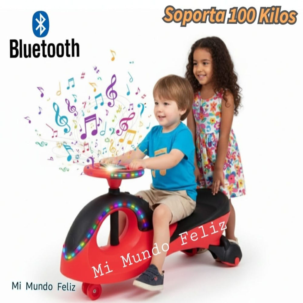TwisCar Para Niños Musical Con luces Usb Bluetooth Rojo