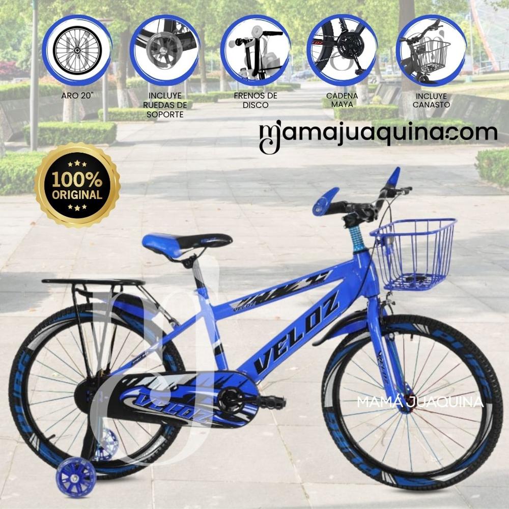 Bicicleta Para Niño Aro 20 SPORT VZ II con Canasta Blue