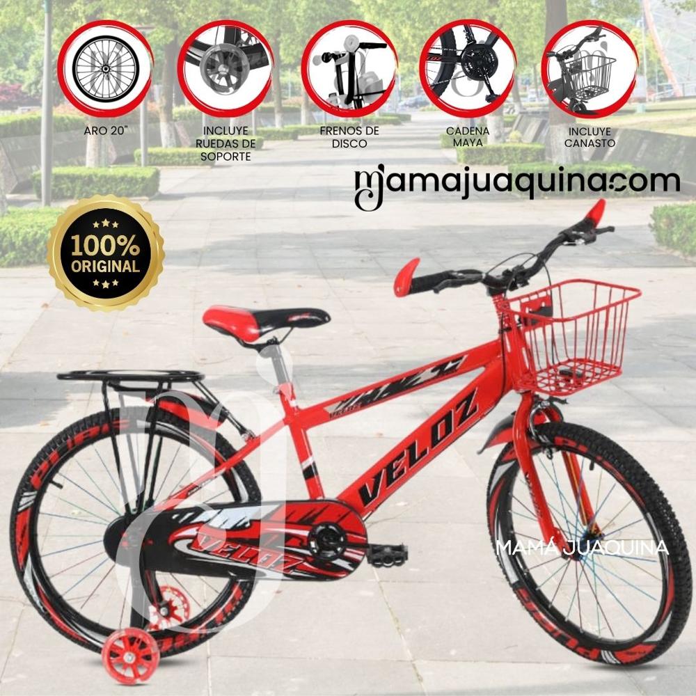 Bicicleta Para Niño Aro 20 SPORT VZ II con Canasta Red
