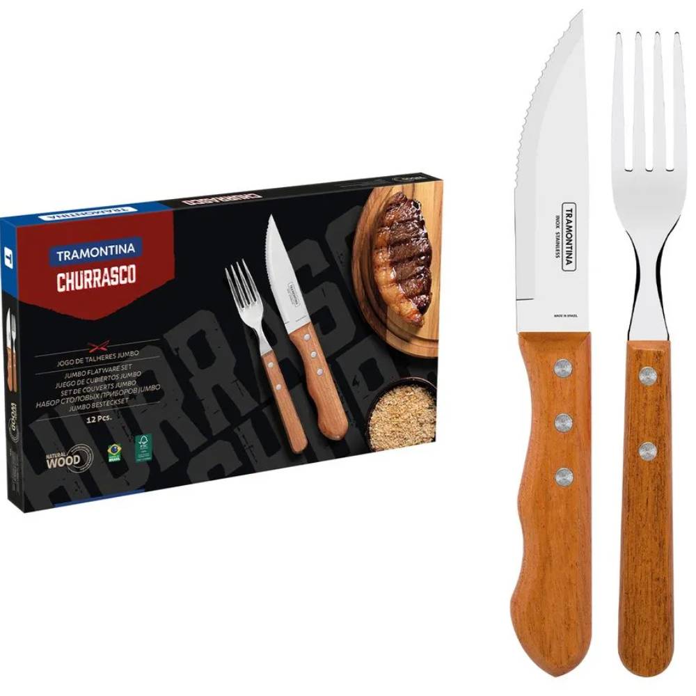 Juego de cubiertos para asado de Acero inoxidable Dynamic x 12 piezas